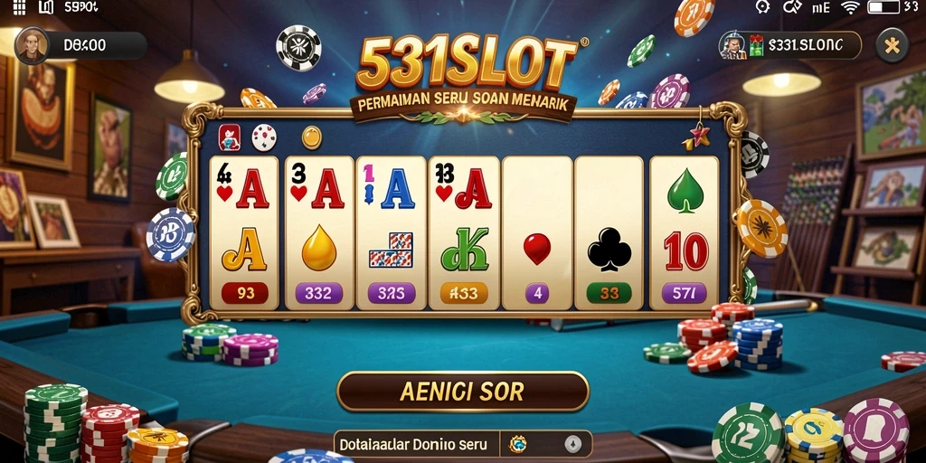 Screenshot gameplay menunjukkan aksi seru dalam permainan Domino 531SLOT.