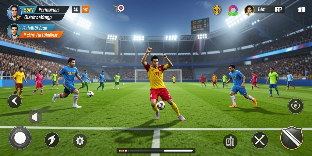 Gameplay aksi olahraga seru dalam 55RT dengan grafis yang menarik.