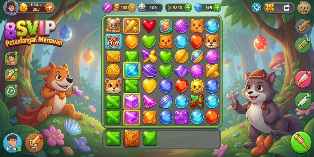 Tampilan gameplay menarik dalam permainan Match-3 8SVIP.