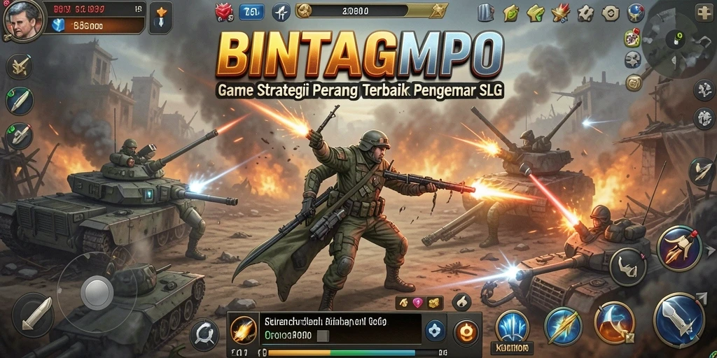 Screenshot gameplay BINTANGMPO menampilkan aksi pertempuran yang seru.