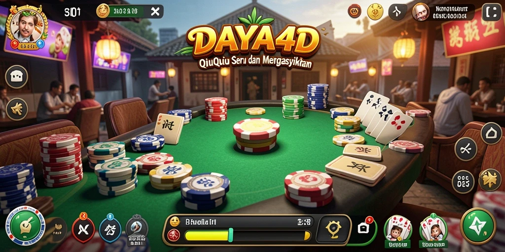 Tampilan gameplay menegangkan dari permainan QiuQiu DAYA4D.