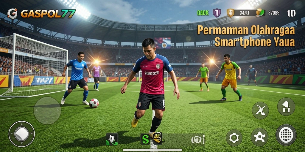 Screenshot utama GASPOL77 menunjukkan aksi intens dalam pertandingan olahraga.
