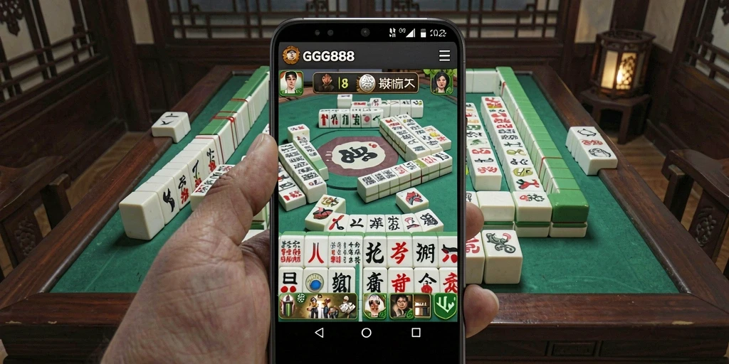 Screenshot GGG888 menunjukkan gameplay Mahjong yang menarik dan penuh warna.