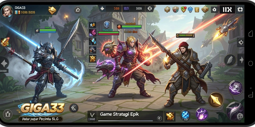 Tampilan antarmuka gameplay GIGA33 dengan grafik HD yang memukau.