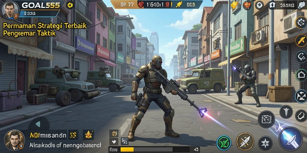 Tampilan gameplay <strong>GOAL55</strong> yang menakjubkan dengan aksi strategi yang mendebarkan.