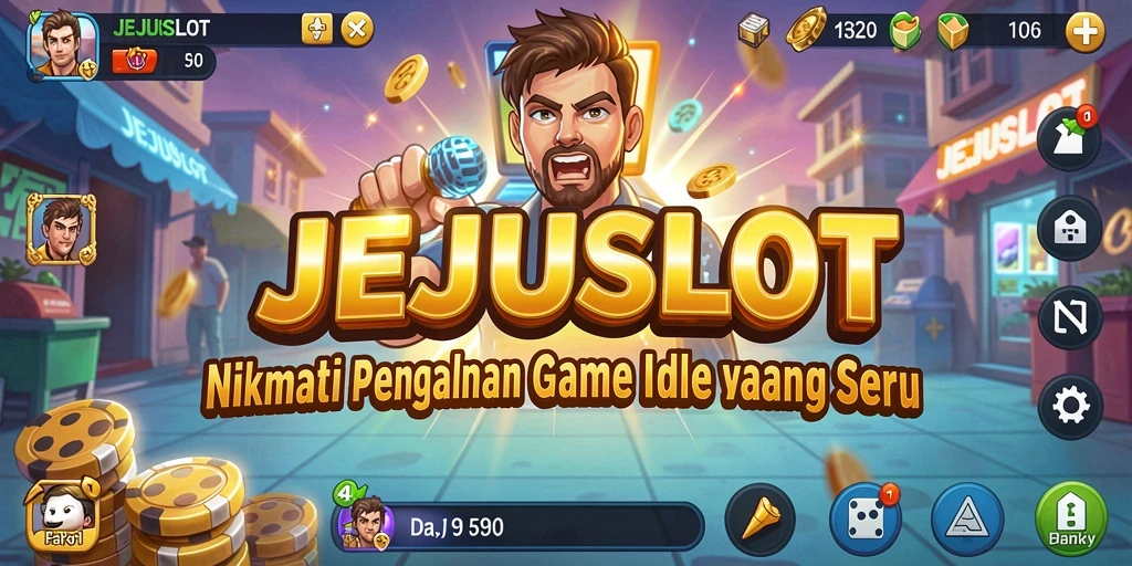 Tangkapan layar gameplay JEJUSLOT dengan karakter dan item menarik.