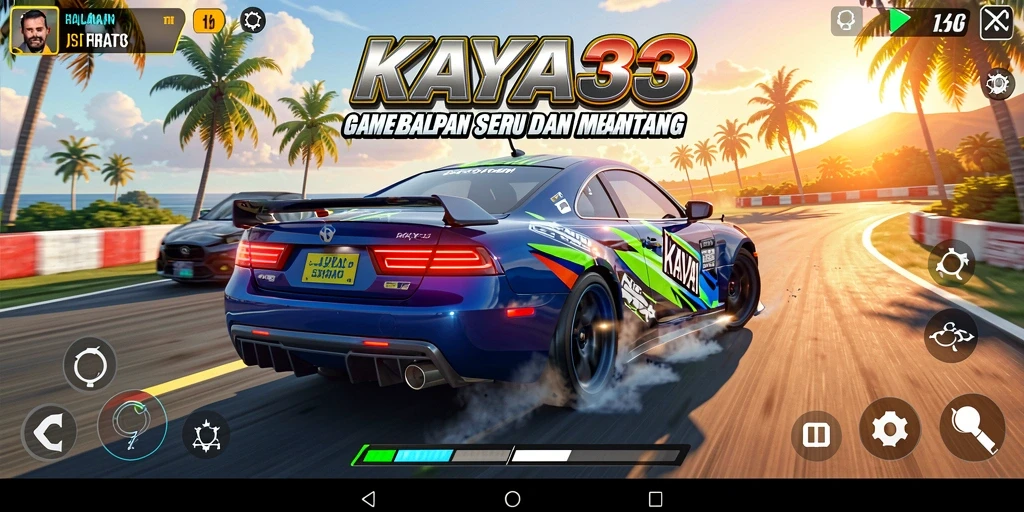 Tampilan gameplay KAYA33 dengan balapan yang seru dan menarik.