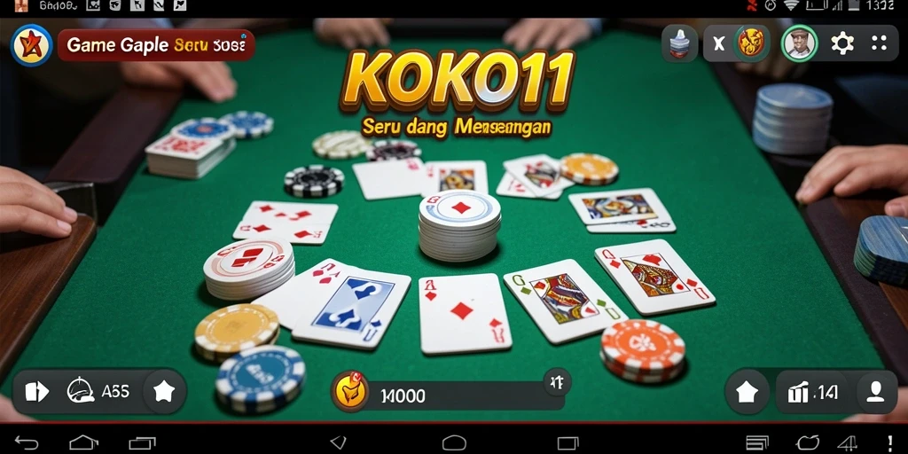 Tampilan gameplay KOKO11 dalam permainan Gaple yang seru dan interaktif.