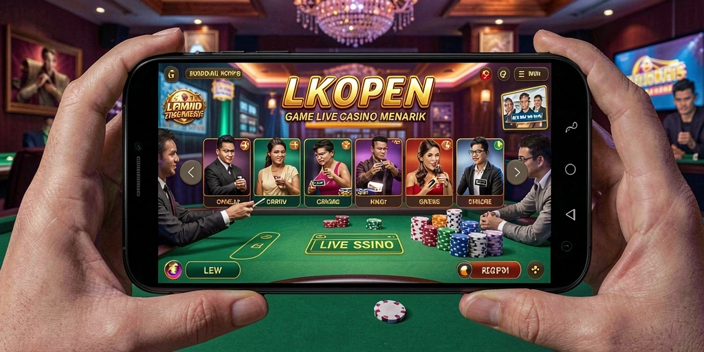 Tampilan gameplay LKOPEN yang mendebarkan di Live Casino.