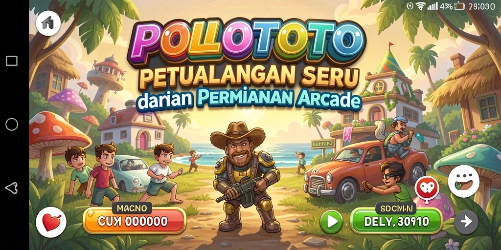 Tampilan gameplay seru dalam POLOTOTO yang penuh dengan tantangan dan keseruan.