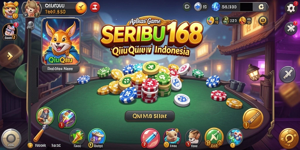 Screenshot gameplay SERIBU168 menunjukkan aksi permainan QiuQiu yang seru.