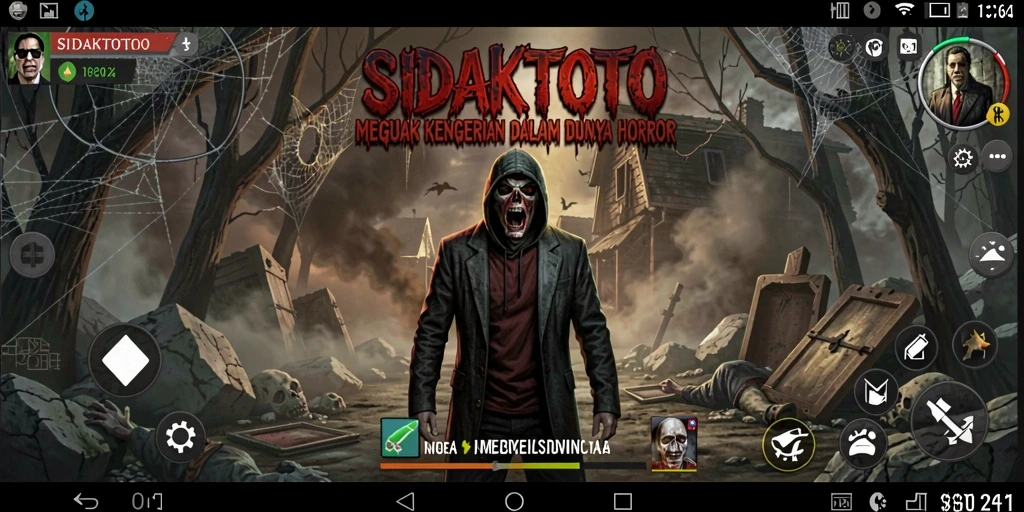 Screenshot gameplay menampilkan suasana mencekam dalam SIDAKTOTO.
