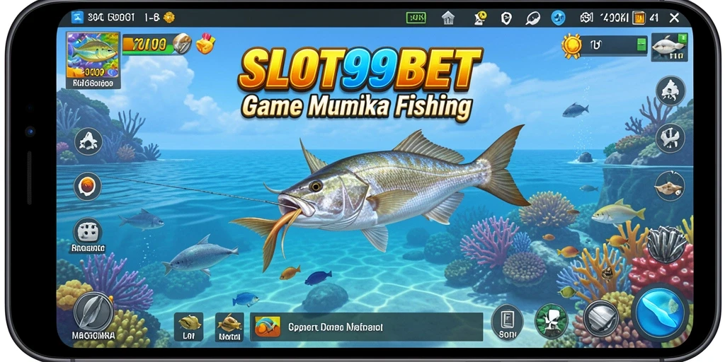 Tampilan gameplay SLOT99BET yang seru saat memancing.