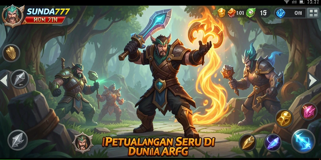Tampilan gameplay seru dari SUNDA777 dalam petualangan ARPG.