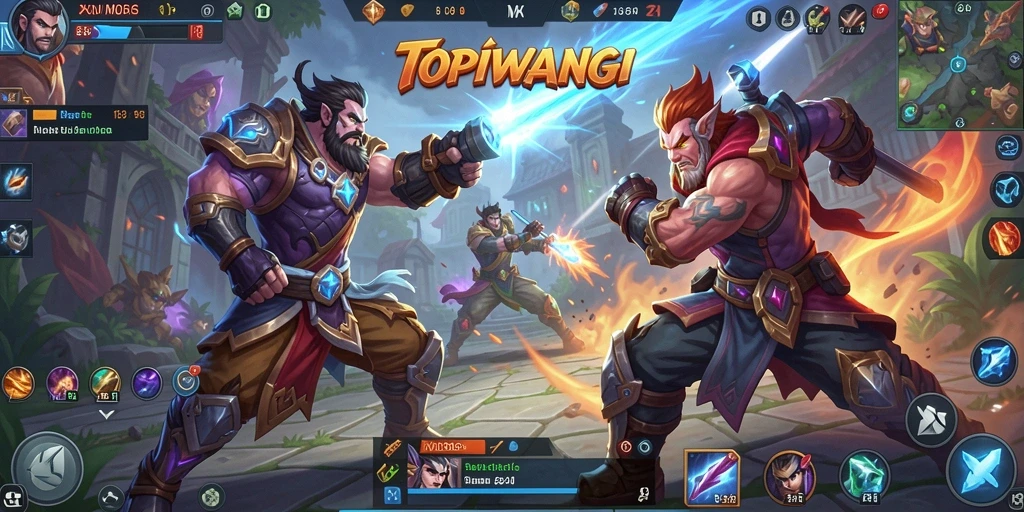 Tampilan gameplay seru di arena TOPIWANGI.