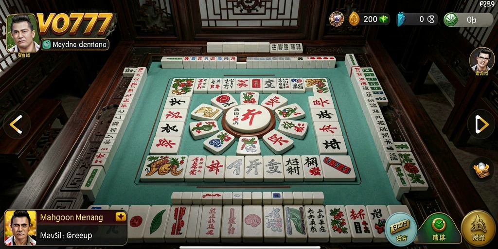 Screenshot VO777 menampilkan gameplay Mahjong yang seru dan menantang.
